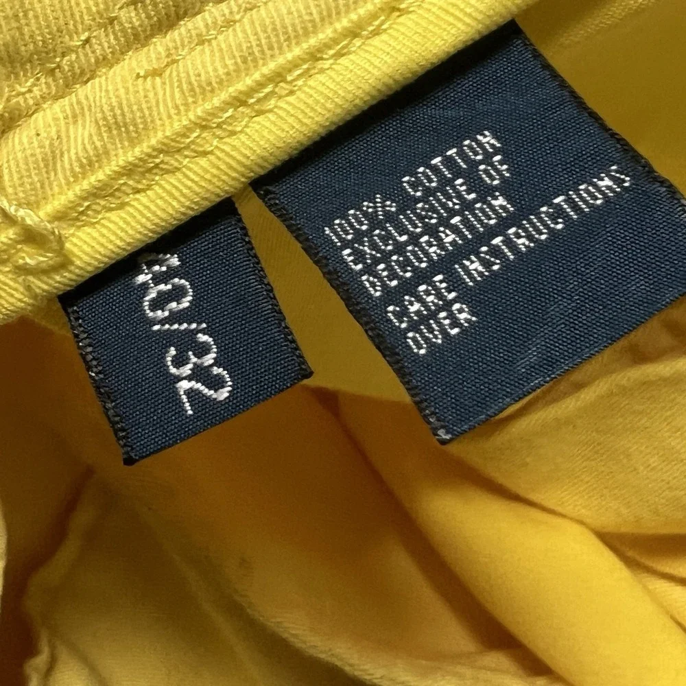Polo Ralph Lauren RL-5 Chino Pants Mens 40x32 Yellow Adjustable Casual Golf